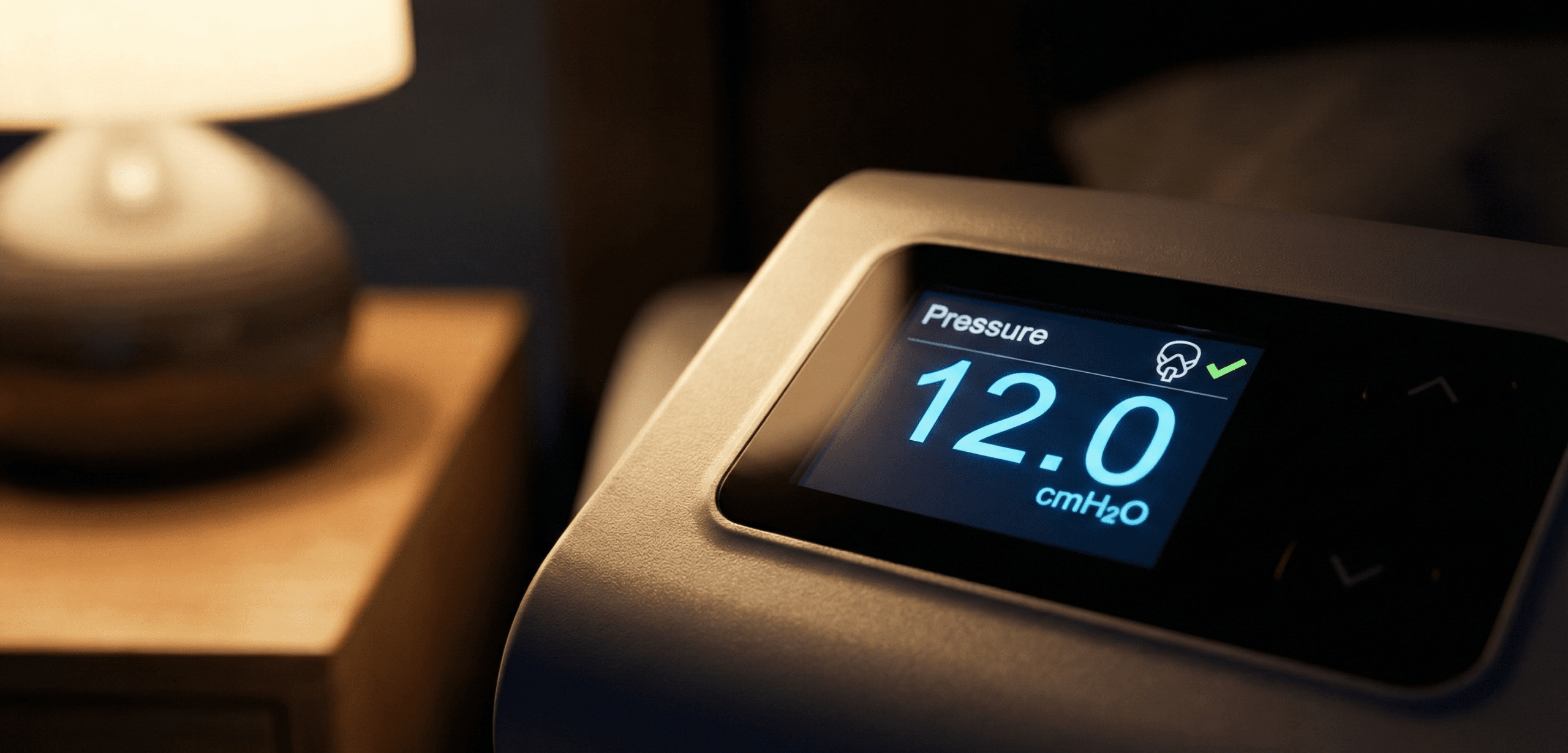 CPAP machine display showing CPAP pressure too high symptoms