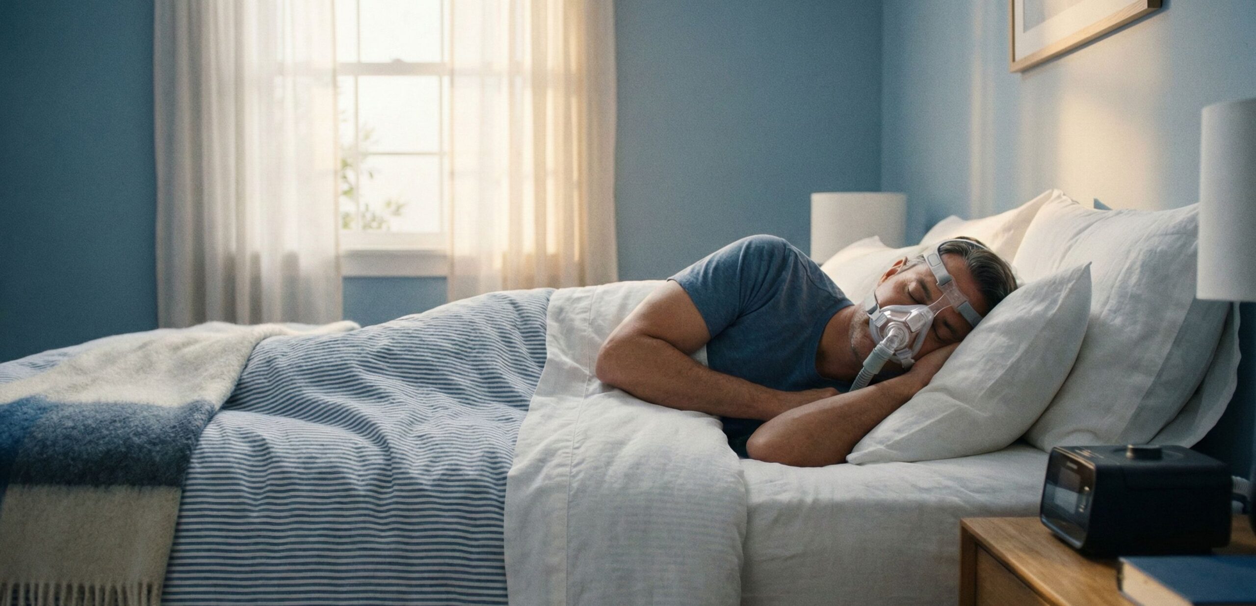 Anatomical diagram showing left side sleeping CPAP benefits for digestion